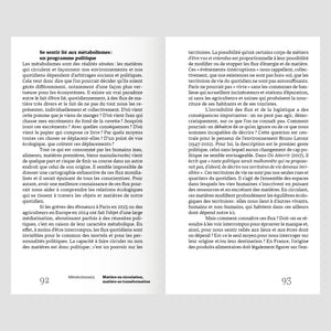 Métabolisme(s). Matière en circulation, matière en transformation